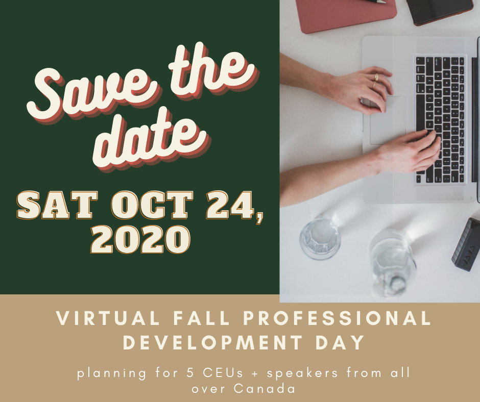 Save the Date! Fall CE Day/SAM 2020 - Newfoundland and Labrador Branch