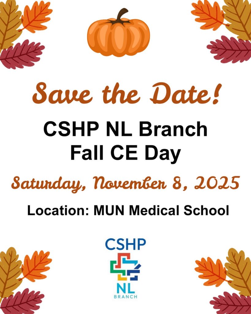 Fall CE Day Save the Date! - Newfoundland and Labrador Branch