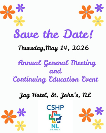 Save the date! - Newfoundland and Labrador Branch